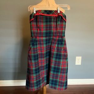 Vineyard Vines Plaid Strapless Dress